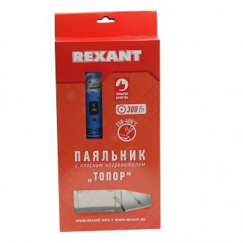 3 699 р. Паяльник 300Вт220В с плоским нагревателем «ТОПОР» REXANT REXANT 12-0188  с доставкой в г. Воронеж. Увеличить фотографию 3