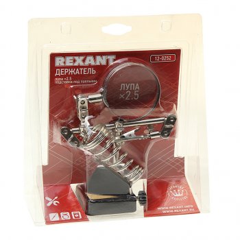 1 259 р. Лупа с держателем третья рука х2.5 REXANT REXANT 12-0252  с доставкой в г. Воронеж. Увеличить фотографию 1