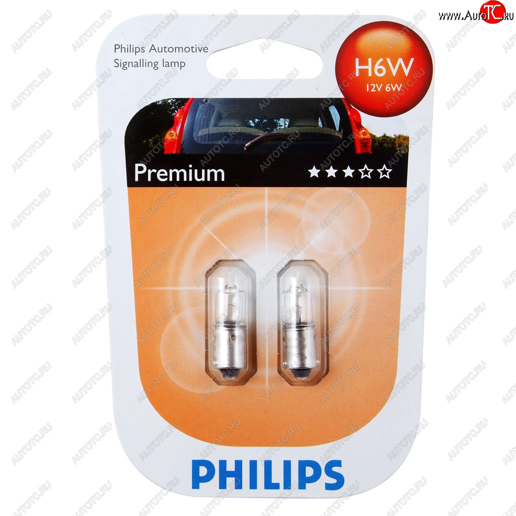 639 р. Лампа 12V H6W BAX9s блистер (2шт.) Halogen PHILIPS PHILIPS 12036b2  с доставкой в г. Воронеж