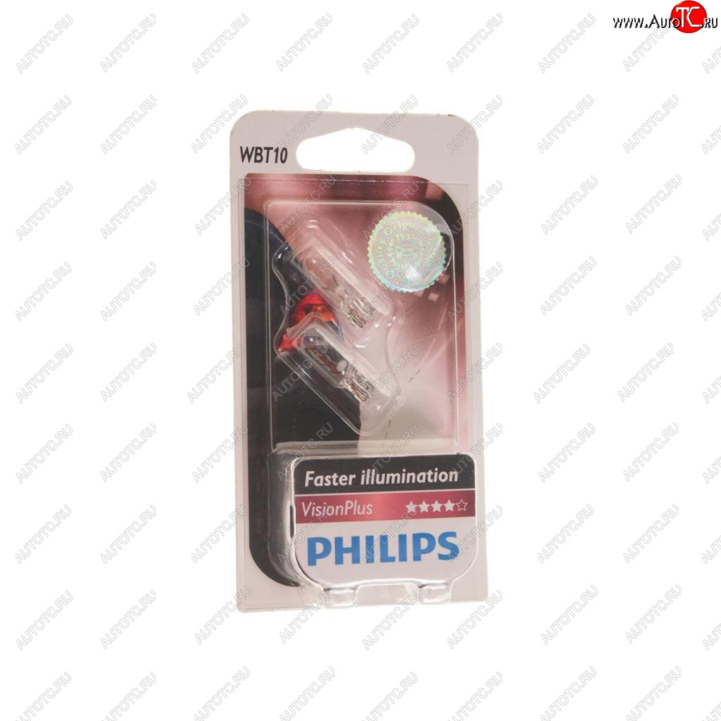 339 р. Лампа 12V W5W T10W W2.1x9.5d блистер (2шт.) PHILIPS PHILIPS 12040vpb2  с доставкой в г. Воронеж