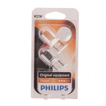 369 р. Лампа 12V W21W W3x16d блистер (2шт.) PHILIPS PHILIPS 12065b2  с доставкой в г. Воронеж. Увеличить фотографию 1