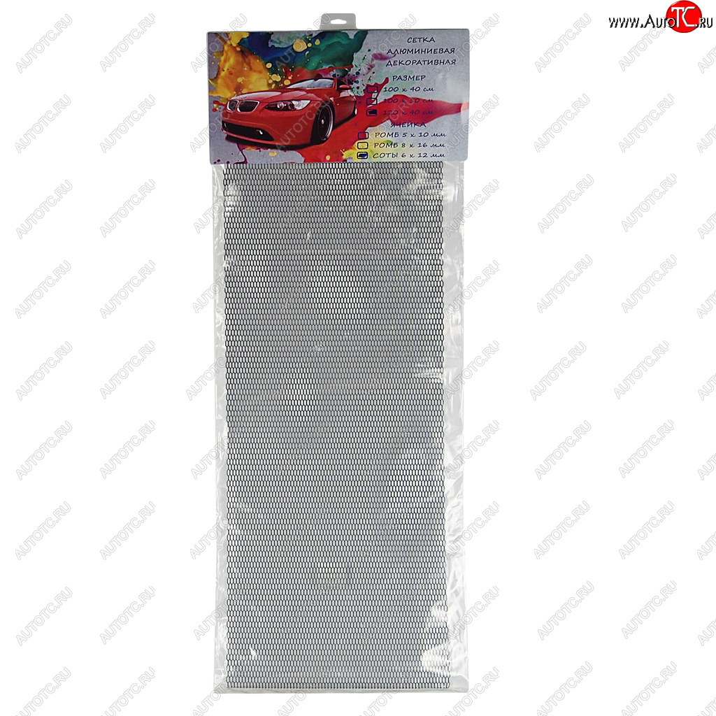 1 089 р. Решетка радиатора сетка (черная) 120х40см (соты 6х12мм) GRILLE TUNING GRILLE TUNING 120х40 (соты) black  с доставкой в г. Воронеж