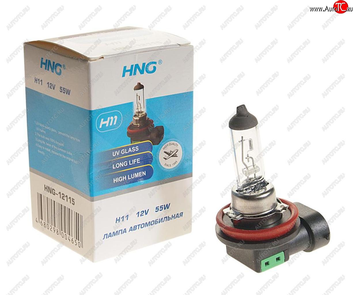 162 р. Лампа 12V H11 55W PGJ19-2 Long Life HNG HNG 12115  с доставкой в г. Воронеж