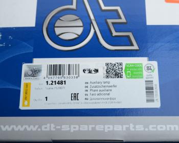 2 699 р. Фара противотуманная SCANIA 4-series правая (в бампер) DT DT 1.21481  с доставкой в г. Воронеж. Увеличить фотографию 5
