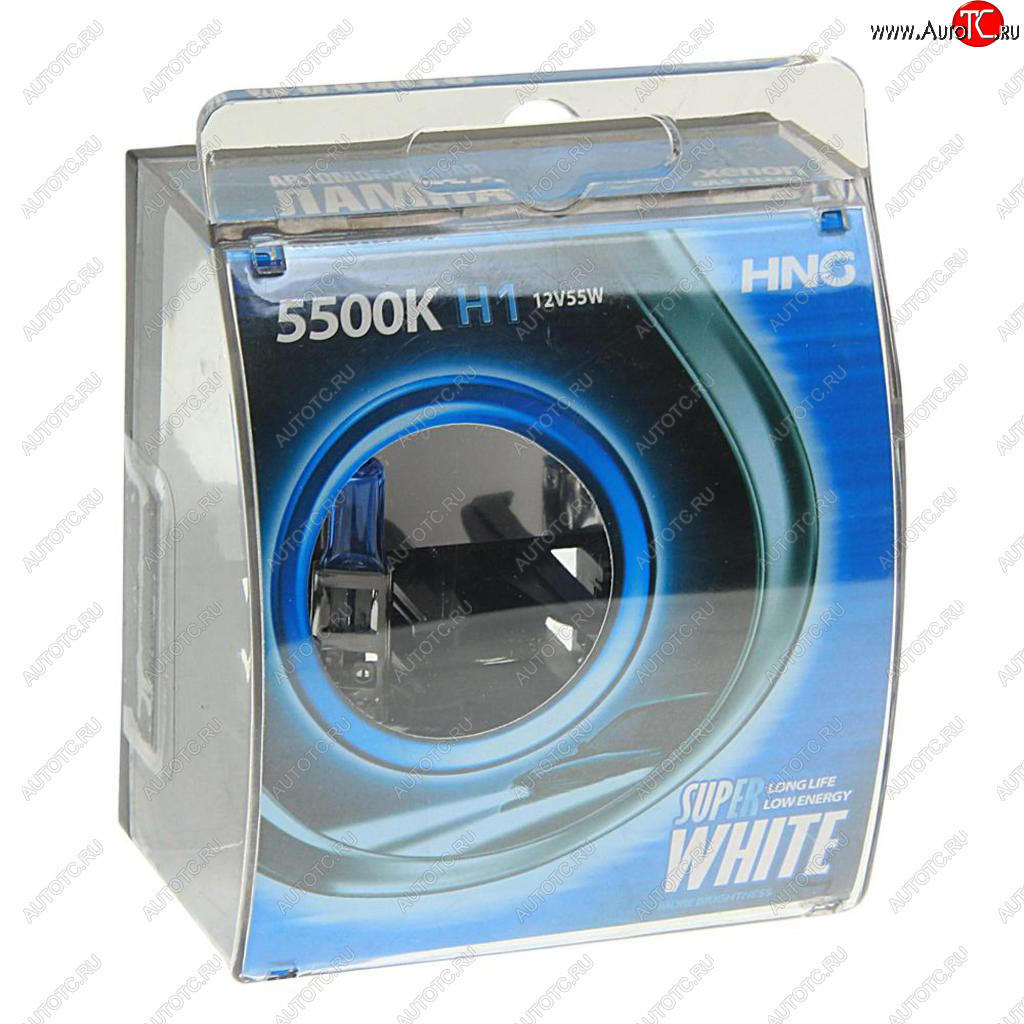 199 р. Лампа 12V H1 55W P14.5s 5500К бокс (2шт.) Super White HNG HNG 12155sw2  с доставкой в г. Воронеж