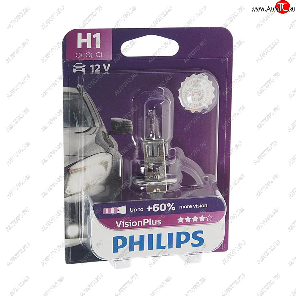 769 р. Лампа 12V H1 55W P14.5s +60% блистер (1шт.) Visionplus PHILIPS PHILIPS 12258vpb1  с доставкой в г. Воронеж