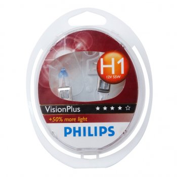 1 599 р. Лампа 12V H1 55W P14.5s +60% бокс (2шт.) VisionPlus PHILIPS PHILIPS 12258vps2  с доставкой в г. Воронеж. Увеличить фотографию 1