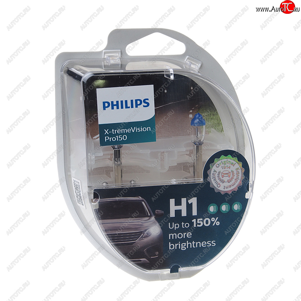 2 399 р. Лампа 12V H1 55W P14.5s +150% бокс (2шт.) X-Treme Vision Pro 150 PHILIPS PHILIPS 12258xvpro2  с доставкой в г. Воронеж