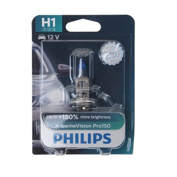 1 229 р. Лампа 12V H1 55W P14.5s +150% блистер (1шт.) X-Treme Vision Pro 150 PHILIPS PHILIPS 12258xvproбл  с доставкой в г. Воронеж. Увеличить фотографию 1