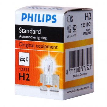 117 р. Лампа 12V H2 55W X511 PHILIPS PHILIPS 12311c1  с доставкой в г. Воронеж. Увеличить фотографию 1
