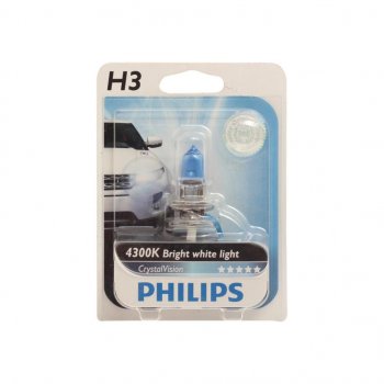 1 199 р. Лампа 12V H3 55W PK22s 4300K блистер (1шт.) Crystal Vision PHILIPS PHILIPS 12336cvb1  с доставкой в г. Воронеж. Увеличить фотографию 1