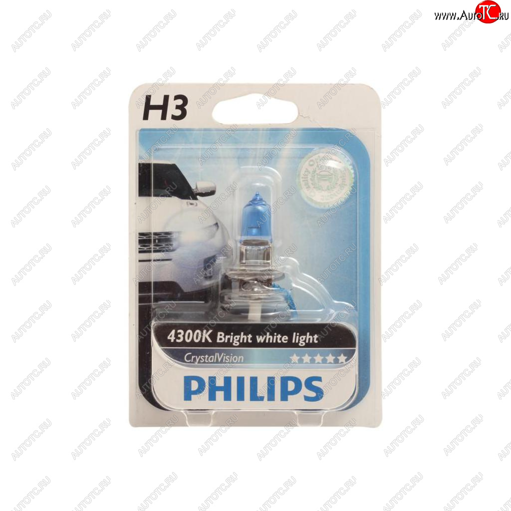 1 199 р. Лампа 12V H3 55W PK22s 4300K блистер (1шт.) Crystal Vision PHILIPS PHILIPS 12336cvb1  с доставкой в г. Воронеж