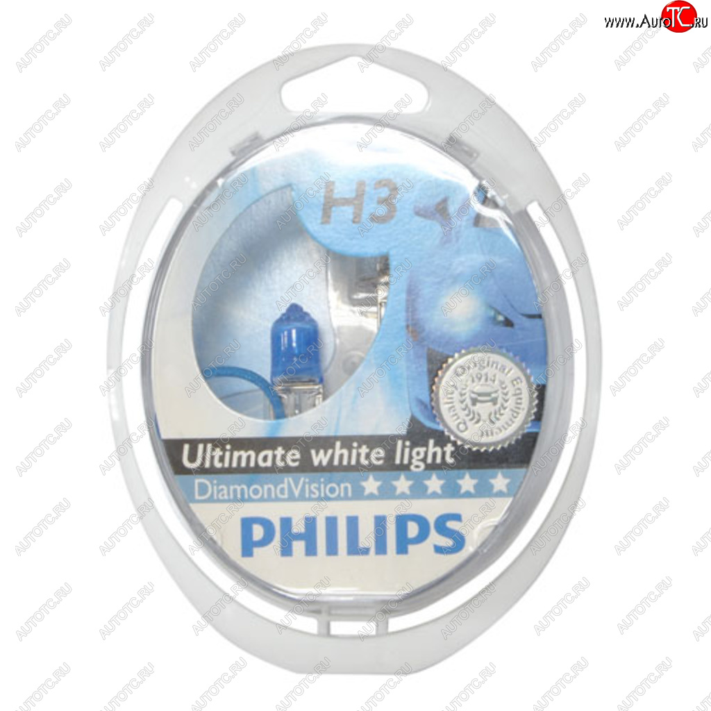 2 179 р. Лампа 12V H3 55W PK22s 5000K бокс (2шт.) Diamond Vision PHILIPS PHILIPS 12336dvs2  с доставкой в г. Воронеж