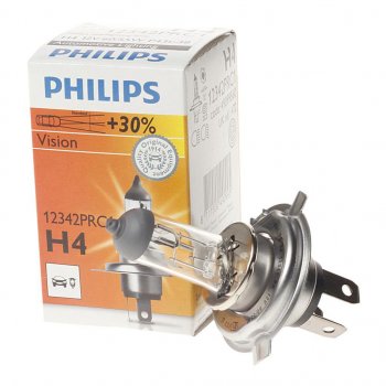 319 р. Лампа 12V H4 6055W P43t +30% Premium PHILIPS PHILIPS 12342prc1  с доставкой в г. Воронеж. Увеличить фотографию 1