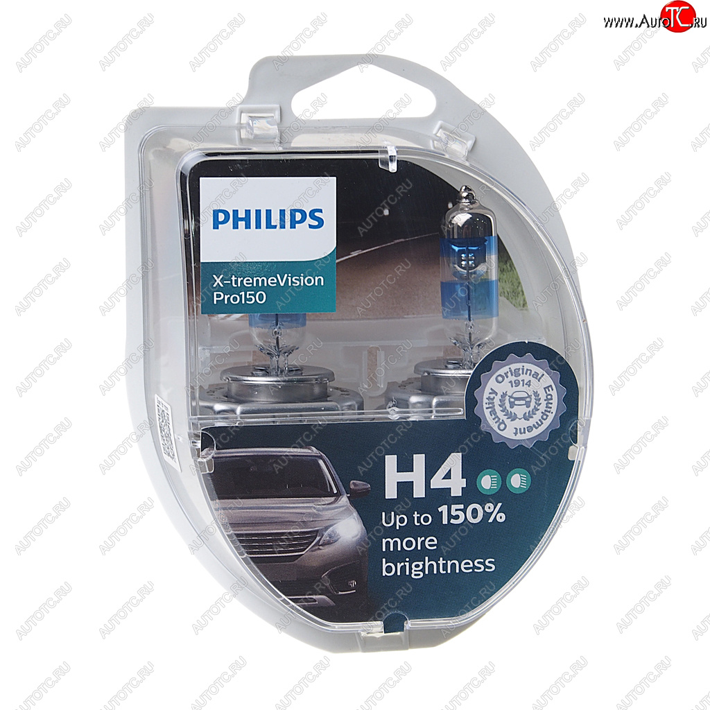 2 459 р. Лампа 12V H4 6055W P43t-38 +150% бокс (2шт.) X-Treme Vision Pro 150 PHILIPS PHILIPS 12342xvps2  с доставкой в г. Воронеж