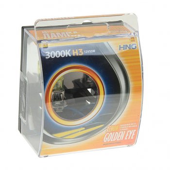 228 р. Лампа 12V H3 55W PK22s 3000К бокс (2шт.) всесезонная Golden Eye HNG HNG 12355ge2  с доставкой в г. Воронеж. Увеличить фотографию 1