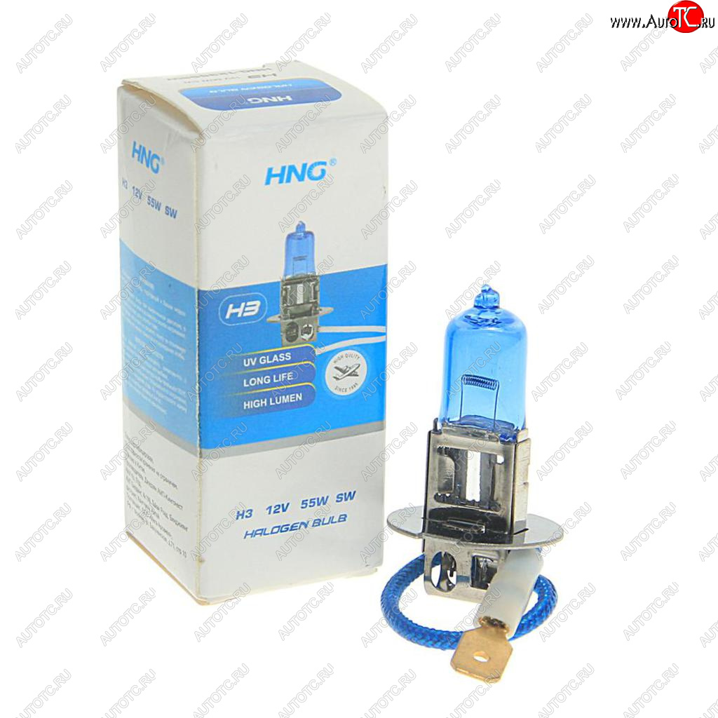 81 р. Лампа 12V H3 55W PK22s Super White HNG HNG 12355sw  с доставкой в г. Воронеж