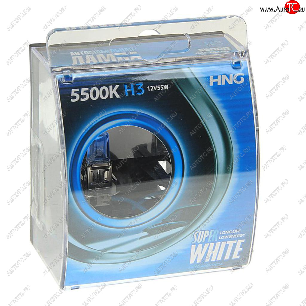 167 р. Лампа 12V H3 55W PK22s 5500К бокс (2шт.) Super White HNG HNG 12355sw2  с доставкой в г. Воронеж