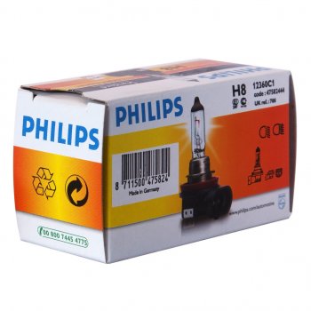 969 р. Лампа 12V H8 35W PGJ19-1 PHILIPS PHILIPS 12360c1  с доставкой в г. Воронеж. Увеличить фотографию 1