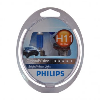 3 689 р. Лампа набор 12V H11 55W + W5W/T105 PGJ19-2 бокс (2шт.+2шт.) Crystal Vision PHILIPS PHILIPS 12362cvsm PHILIPS 12362cvsm  с доставкой в г. Воронеж. Увеличить фотографию 1