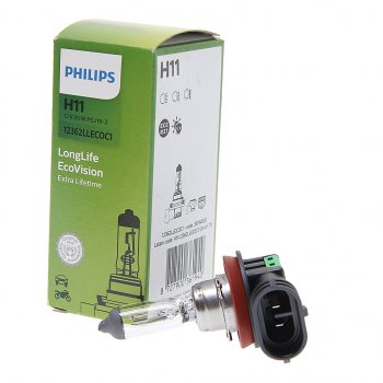 1 079 р. Лампа 12V H11 55W PGJ19-2 Long Life Eco Vision PHILIPS PHILIPS 12362llecoc1  с доставкой в г. Воронеж. Увеличить фотографию 2