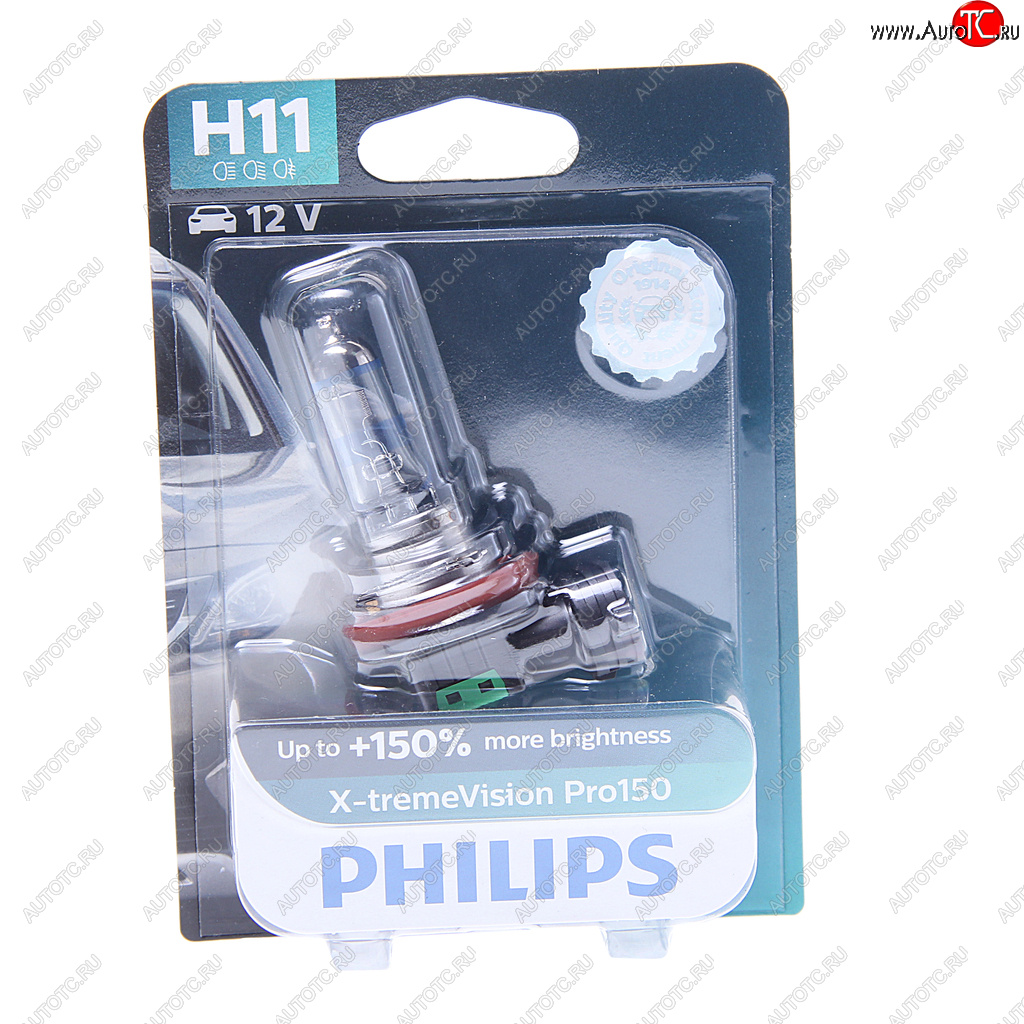 2 899 р. Лампа 12V H11 55W PGJ19-2 +150% блистер (1шт.) X-Treme Vision Pro 150 PHILIPS PHILIPS 12362xvproбл  с доставкой в г. Воронеж