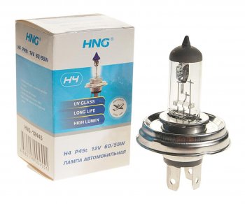 167 р. Лампа 12V H4 6055W P45t Long Life HNG HNG 12445  с доставкой в г. Воронеж. Увеличить фотографию 1