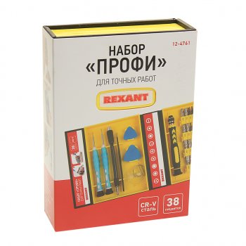 1 229 р. Набор инструментов для ювелирных работ 38 предметов Профи REXANT REXANT 12-4761  с доставкой в г. Воронеж. Увеличить фотографию 3