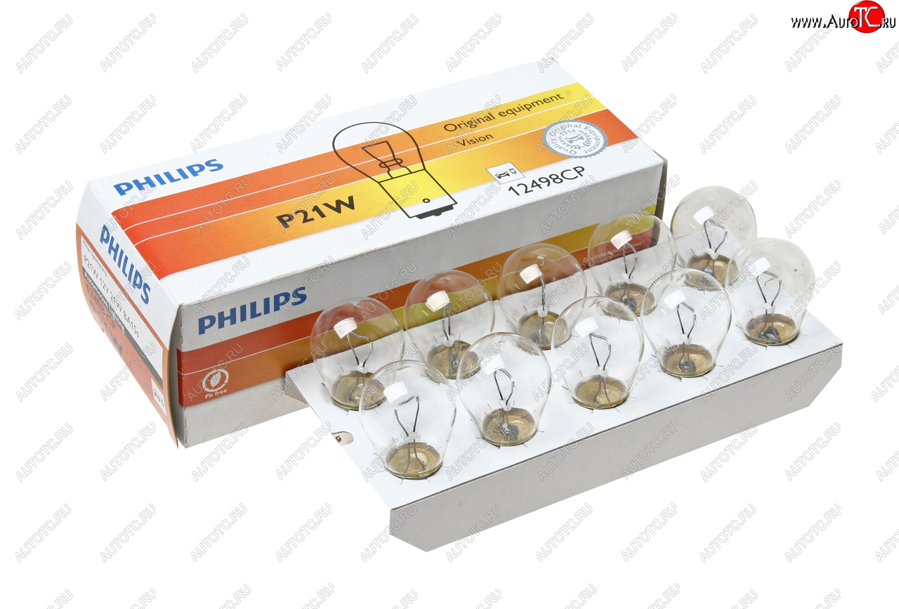 57 р. Лампа 12V P21W BA15s PHILIPS PHILIPS 12498cp  с доставкой в г. Воронеж