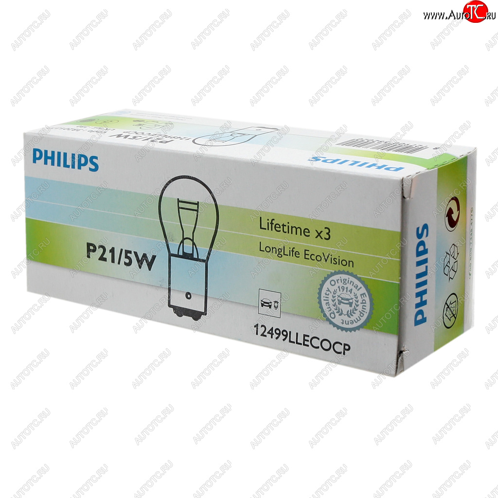 173 р. Лампа 12V P215W BAY15d Long Life Eco Vision PHILIPS PHILIPS 12499llecocp  с доставкой в г. Воронеж