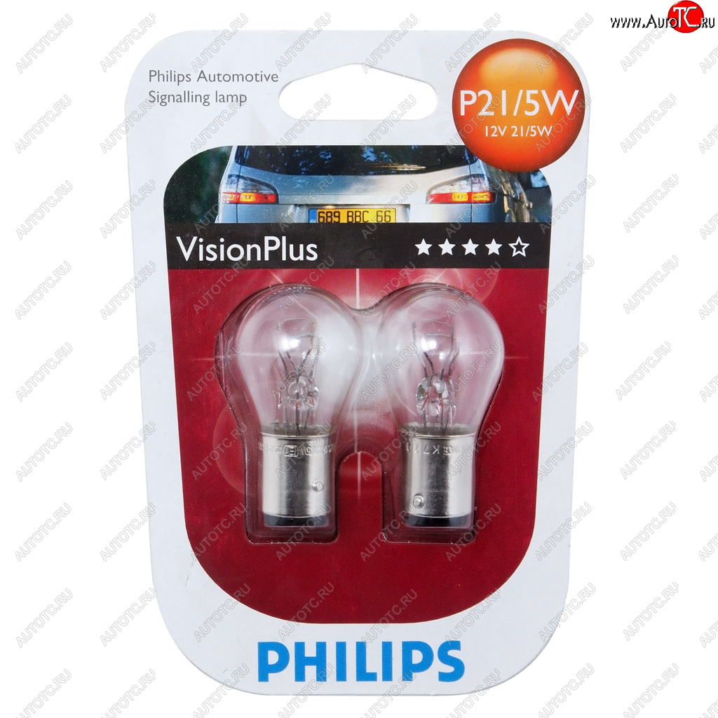 399 р. Лампа 12V P215W BAY15d +60% блистер (2шт.) VisionPlus PHILIPS PHILIPS 12499vpb2  с доставкой в г. Воронеж