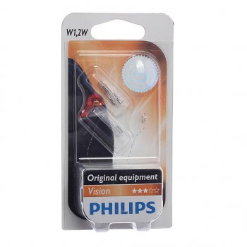 155 р. Лампа 12V W1.2W W2x4.6d блистер (2шт.) PHILIPS PHILIPS 12516b2  с доставкой в г. Воронеж. Увеличить фотографию 1