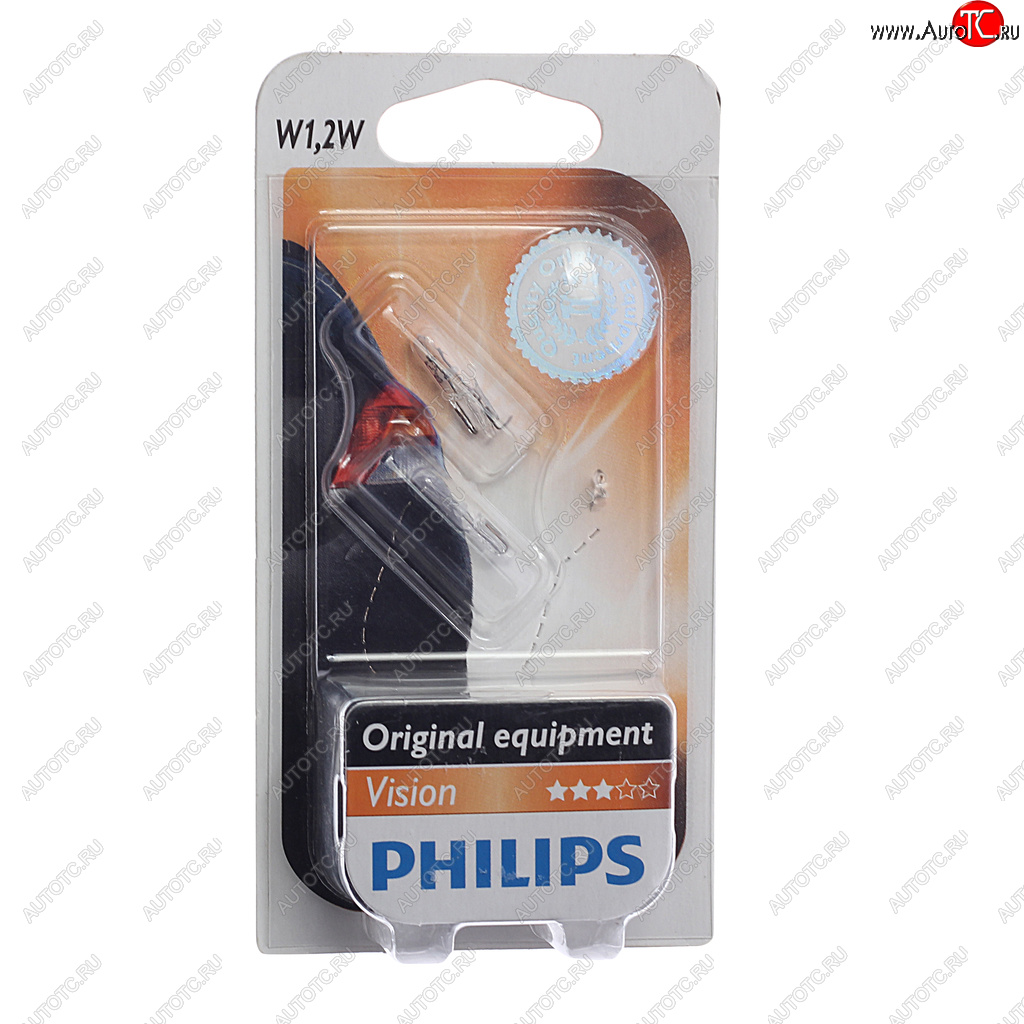 155 р. Лампа 12V W1.2W W2x4.6d блистер (2шт.) PHILIPS PHILIPS 12516b2  с доставкой в г. Воронеж