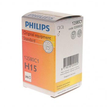 3 199 р. Лампа 12V H15 1555W PGJ23t-1 PHILIPS PHILIPS 12580c1  с доставкой в г. Воронеж. Увеличить фотографию 2