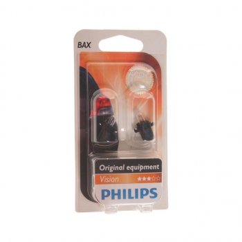 224 р. Лампа 12V 1.2W BAX8.3s черный патрон блистер (2шт.) PHILIPS PHILIPS 12597b2  с доставкой в г. Воронеж. Увеличить фотографию 1