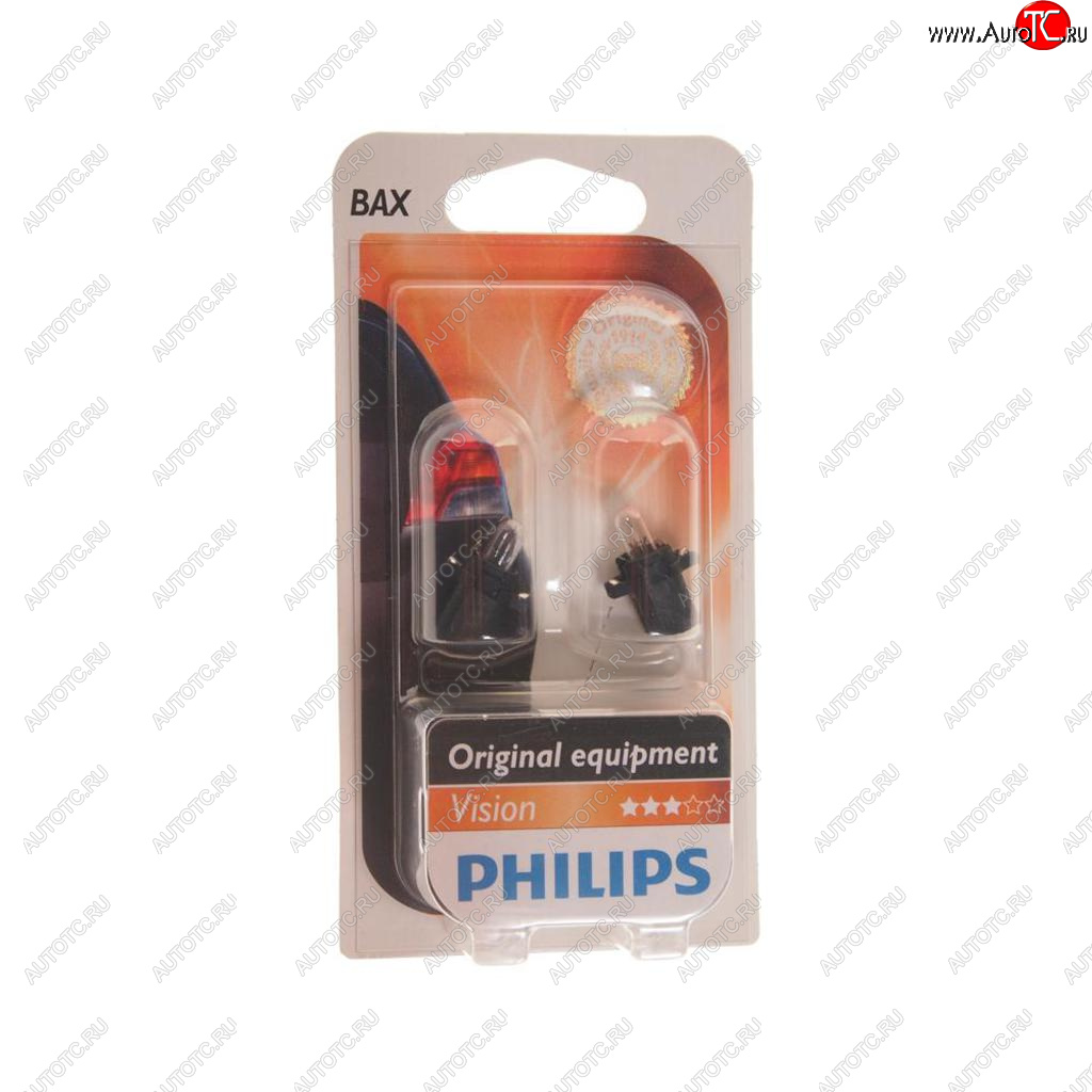 224 р. Лампа 12V 1.2W BAX8.3s черный патрон блистер (2шт.) PHILIPS PHILIPS 12597b2  с доставкой в г. Воронеж