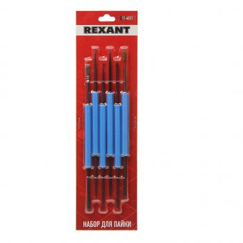 689 р. Набор для пайки 6 предметов REXANT REXANT 12-6031  с доставкой в г. Воронеж. Увеличить фотографию 1