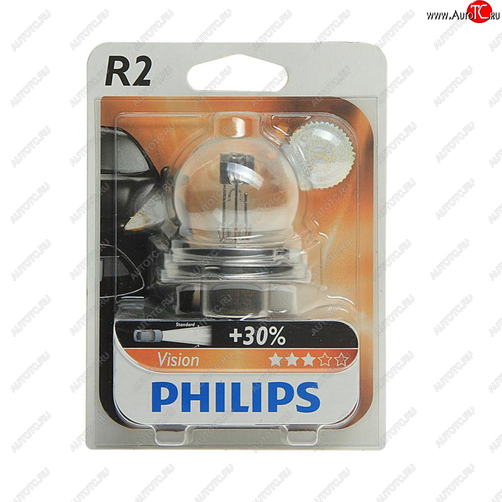 244 р. Лампа 12V R2 4540W P45t-41+30% блистер (1шт.) Vision PHILIPS PHILIPS 12620b1  с доставкой в г. Воронеж