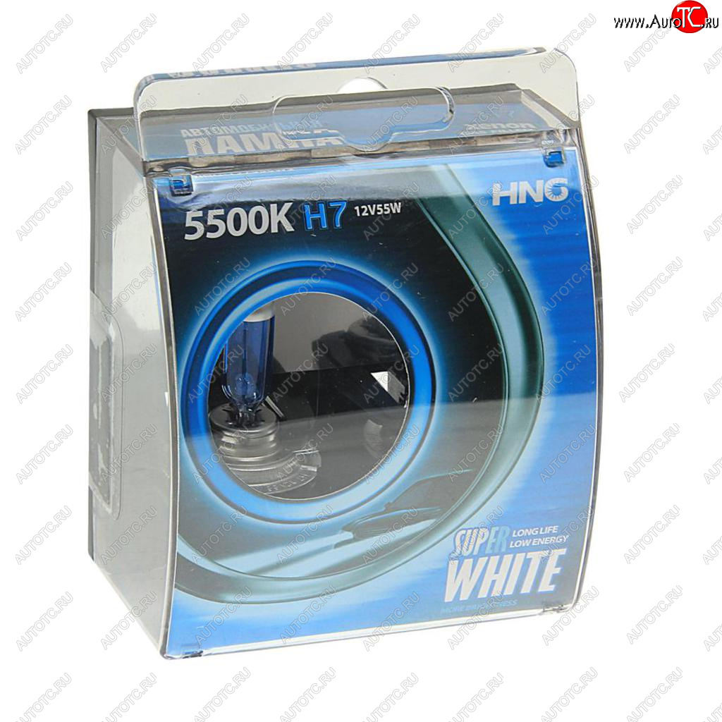 299 р. Лампа 12V H7 55W PX26d 5500К бокс (2шт.) Super White HNG HNG 12755sw2  с доставкой в г. Воронеж