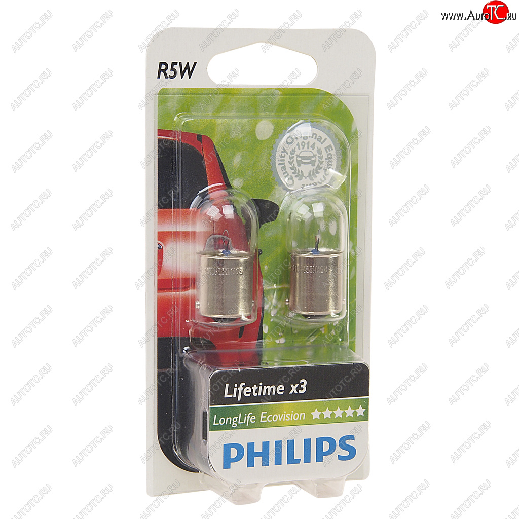 266 р. Лампа 12V R5W BA15s блистер (2шт.) Long Life Eco Vision PHILIPS PHILIPS 12821llecob2  с доставкой в г. Воронеж