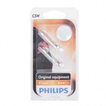 144 р. Лампа 12V C5W SV8.5-8 блистер (2шт.) PHILIPS PHILIPS 12844b2  с доставкой в г. Воронеж. Увеличить фотографию 1