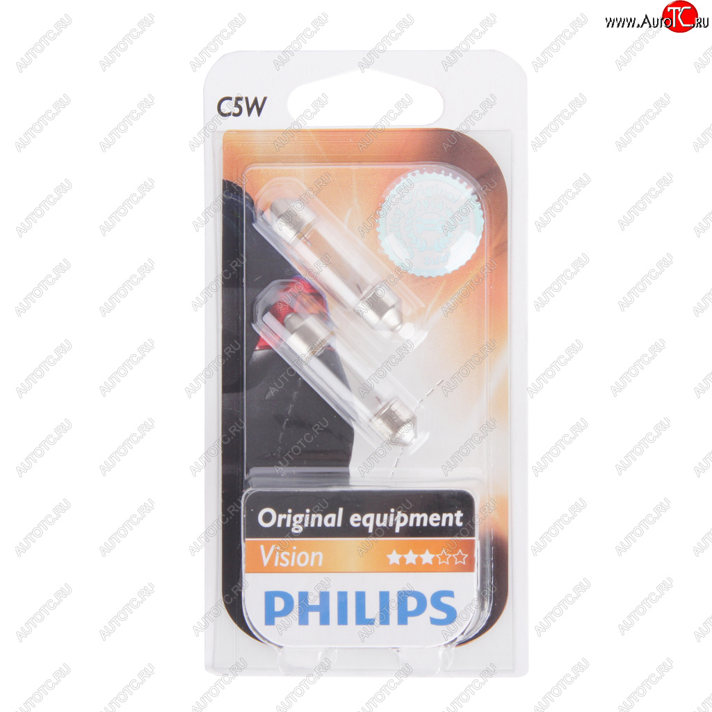 144 р. Лампа 12V C5W SV8.5-8 блистер (2шт.) PHILIPS PHILIPS 12844b2  с доставкой в г. Воронеж