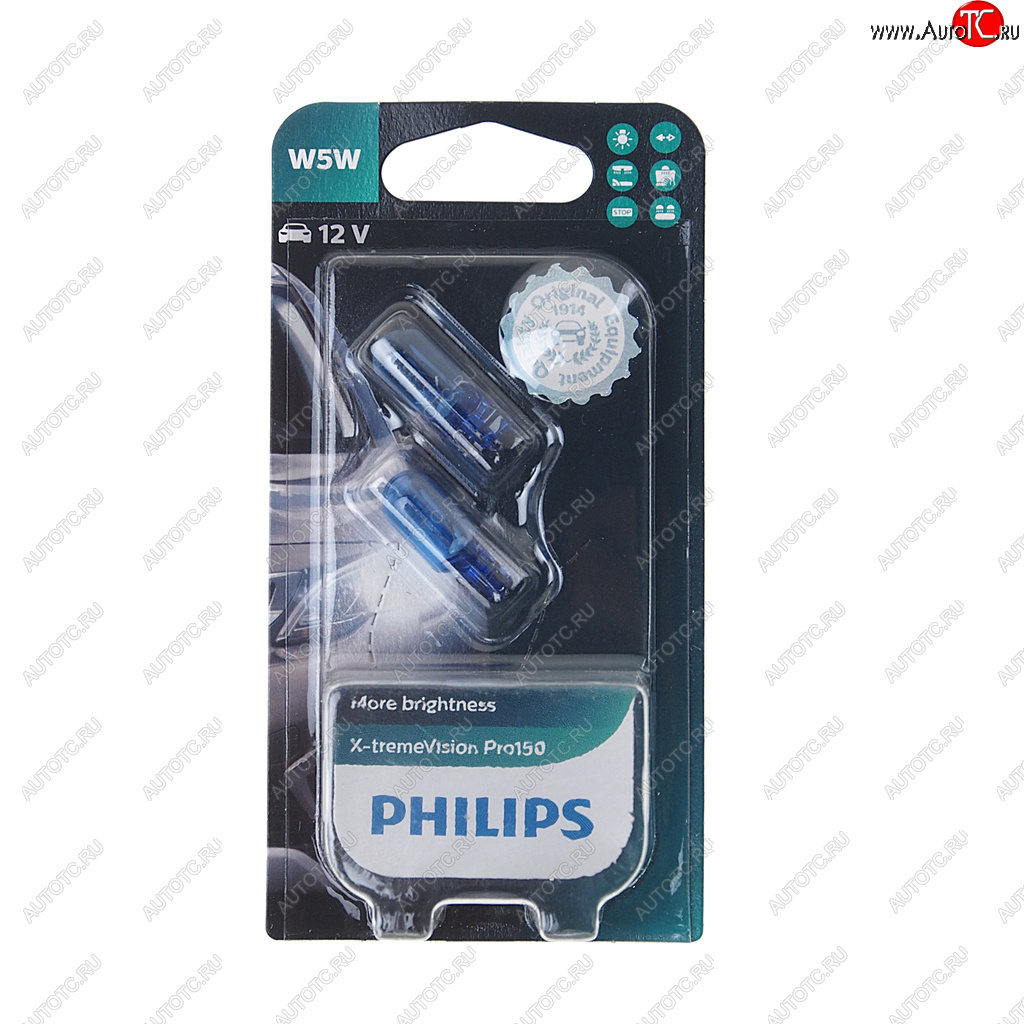 449 р. Лампа 12V W5W T10W W2.1х9.5d +150% 3300K блистер (2шт.) X-Treme Vision Pro 150 PHILIPS PHILIPS 12961xvpro2бл  с доставкой в г. Воронеж