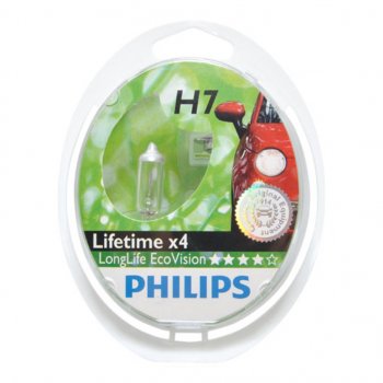 1 799 р. Лампа 12V H7 55W PX26d бокс (2шт.) Long Life Eco Vision PHILIPS PHILIPS 12972llecos2  с доставкой в г. Воронеж. Увеличить фотографию 1