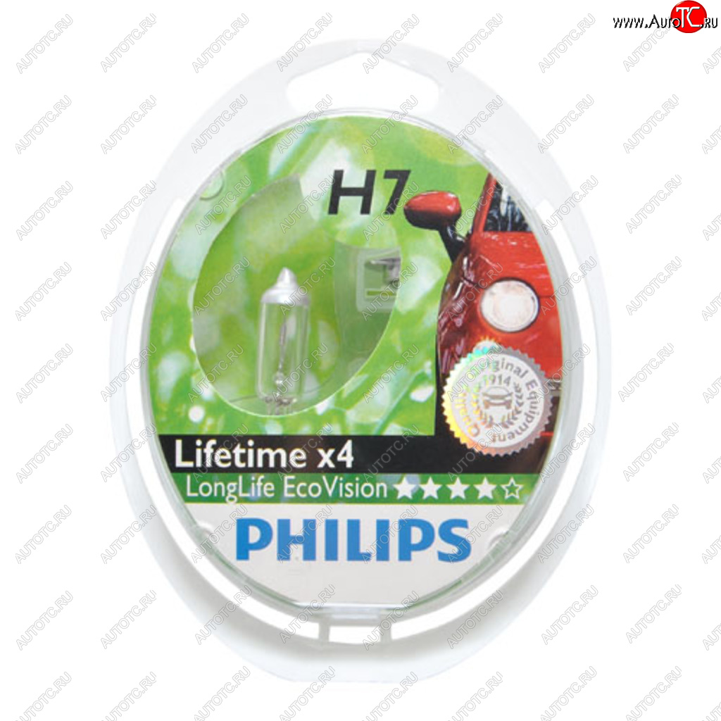 1 799 р. Лампа 12V H7 55W PX26d бокс (2шт.) Long Life Eco Vision PHILIPS PHILIPS 12972llecos2  с доставкой в г. Воронеж