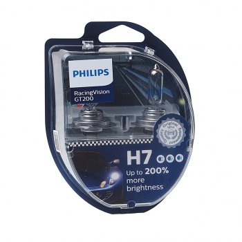 3 999 р. Лампа 12V H7 55W PX26d +200% бокс (2шт.) Racing Vision GT 200 PHILIPS PHILIPS 12972rgt2  с доставкой в г. Воронеж. Увеличить фотографию 1