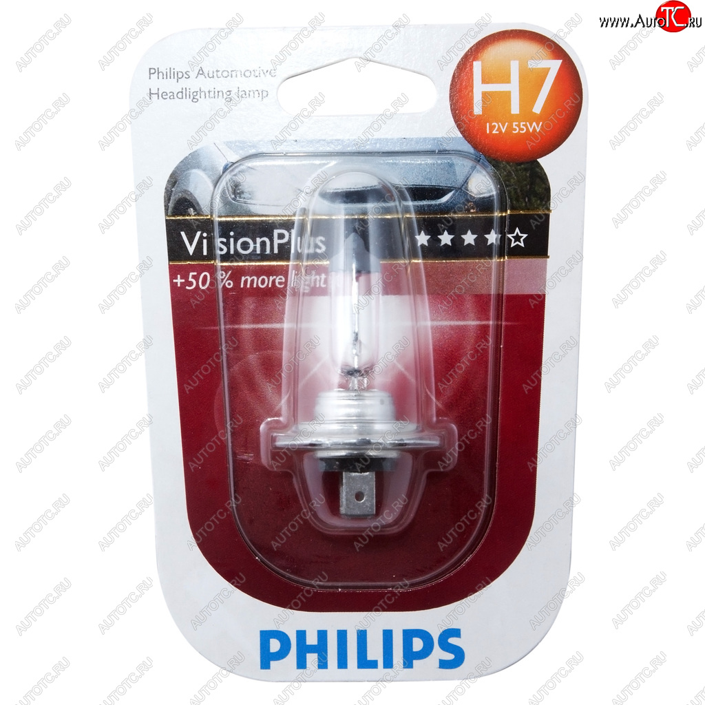 1 199 р. Лампа 12V H7 55W PX26d +60% блистер (1шт.) Visionplus PHILIPS PHILIPS 12972vpb1  с доставкой в г. Воронеж