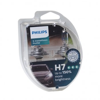 3 499 р. Лампа 12V H7 55W PX26d +150% бокс (2шт.) X-Treme Vision Pro 150 PHILIPS PHILIPS 12972xvpro2  с доставкой в г. Воронеж. Увеличить фотографию 1