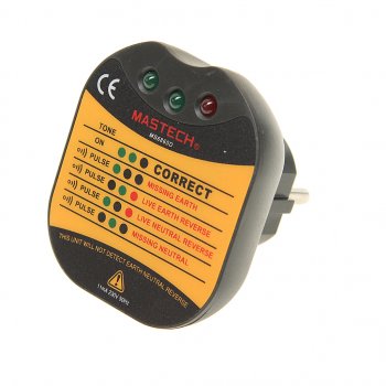 1 079 р. Тестер розеток MS6860D MASTECH MASTECH 13-1260  с доставкой в г. Воронеж. Увеличить фотографию 1