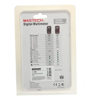 2 089 р. Мультиметр портативный M300 MASTECH MASTECH 13-2006  с доставкой в г. Воронеж. Увеличить фотографию 3